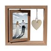 Cross-Border Wooden Rotating Commemorative Photo Frame Creative Heart-Shaped Pendant Photo Frame Display Stand Pet Photo Frame Christmas Wholesale
