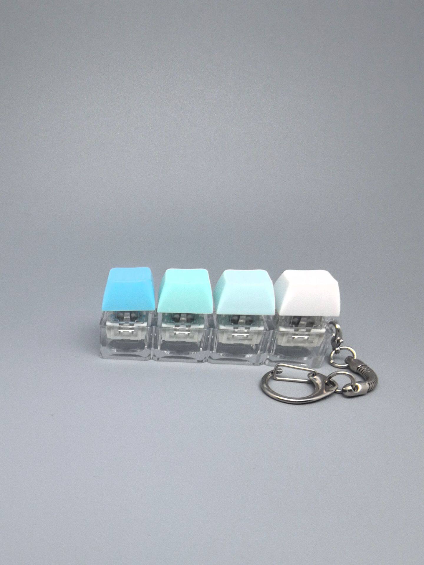 四键马卡龙按键解压玩具钥匙扣键盘办公摸鱼按键解压玩具跨境