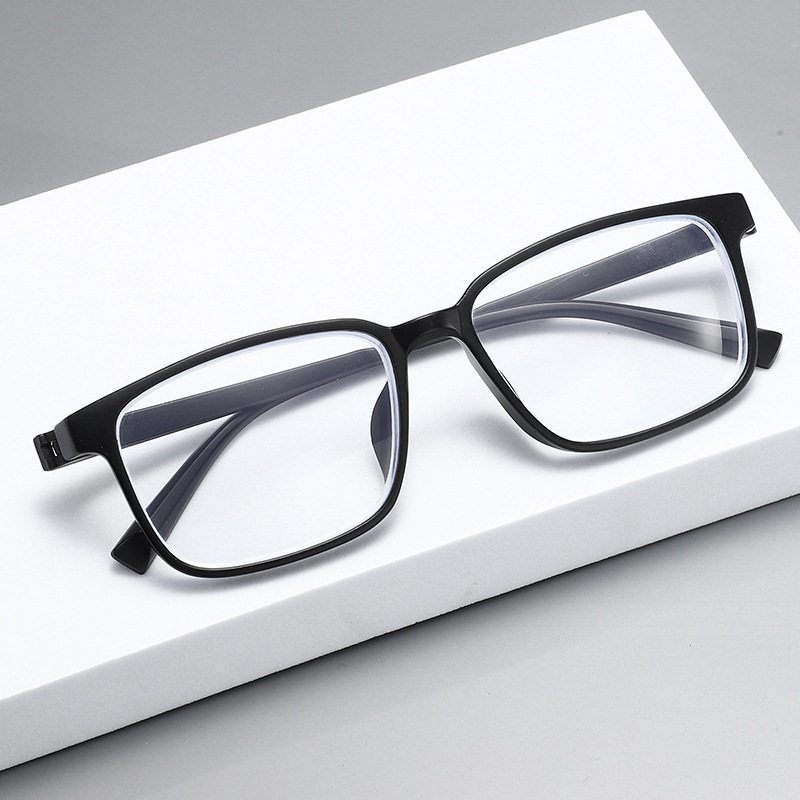 New Tr Screwless Myopia Glasses Lightweight Frame Anti-Blue Light Fashion Hd Square Frame Anti-Blue Light Glasses Wholesale