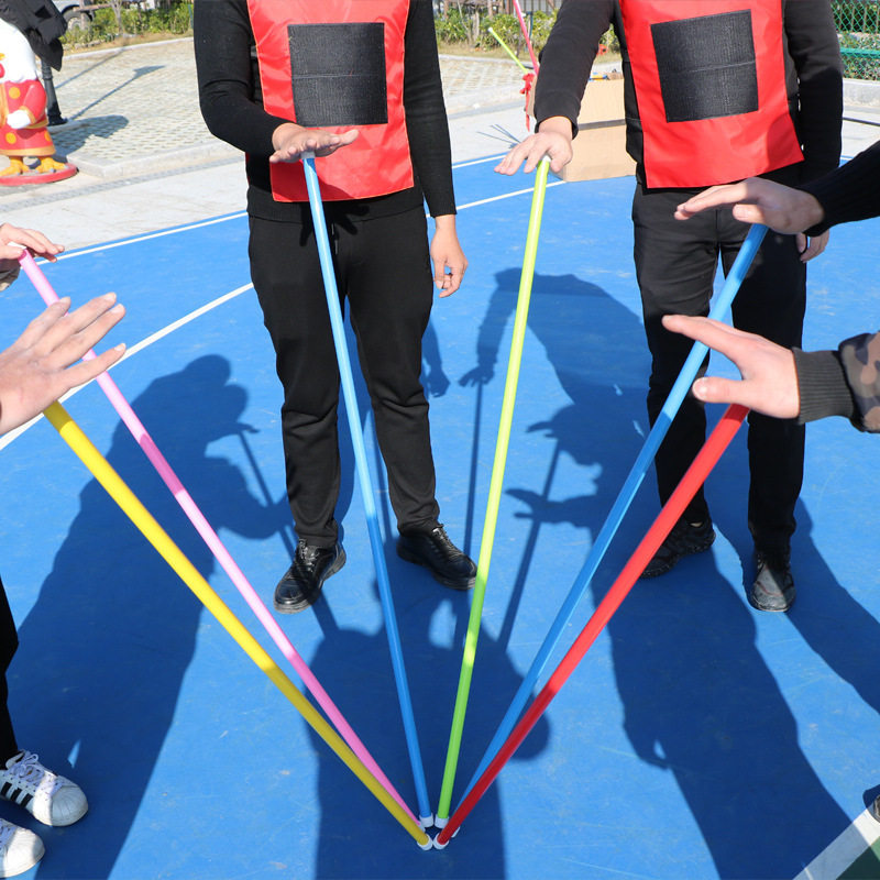 不倒森林塑料杆团建拓展活动道具运动会户外团队游戏训练器材益智