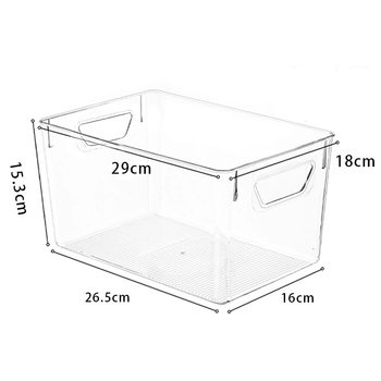 Cross-border refrigerator storage box transparent with lid food grade fruit fresh-keeping box household desktop sundries storage box