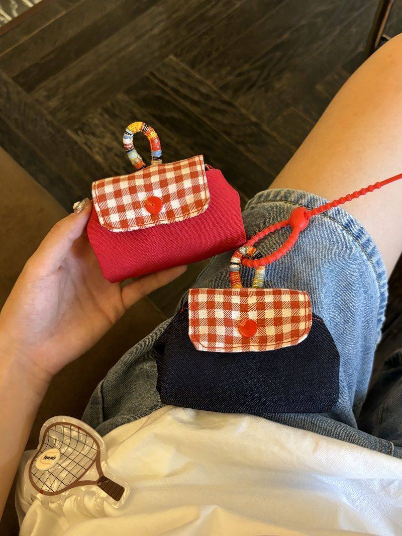 Cute and Exquisite Earphone Bag, Coin Purse, Retro Versatile Denim Canvas Portable Bag, Hanging Lipstick Bag, Small Bag, Practical