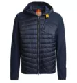 New spliced ​​navy blue down jacket