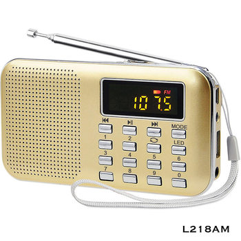 Happy Companion L-218Am/Fm Card Speaker for the Elderly Radio Portable Mp3 Player Thin Body