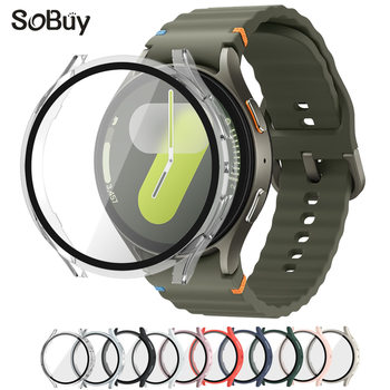 For Samsung Galaxy Watch7/FE/6 Watch Case 40/44mm One-piece Case Protective Cover Tempered Film