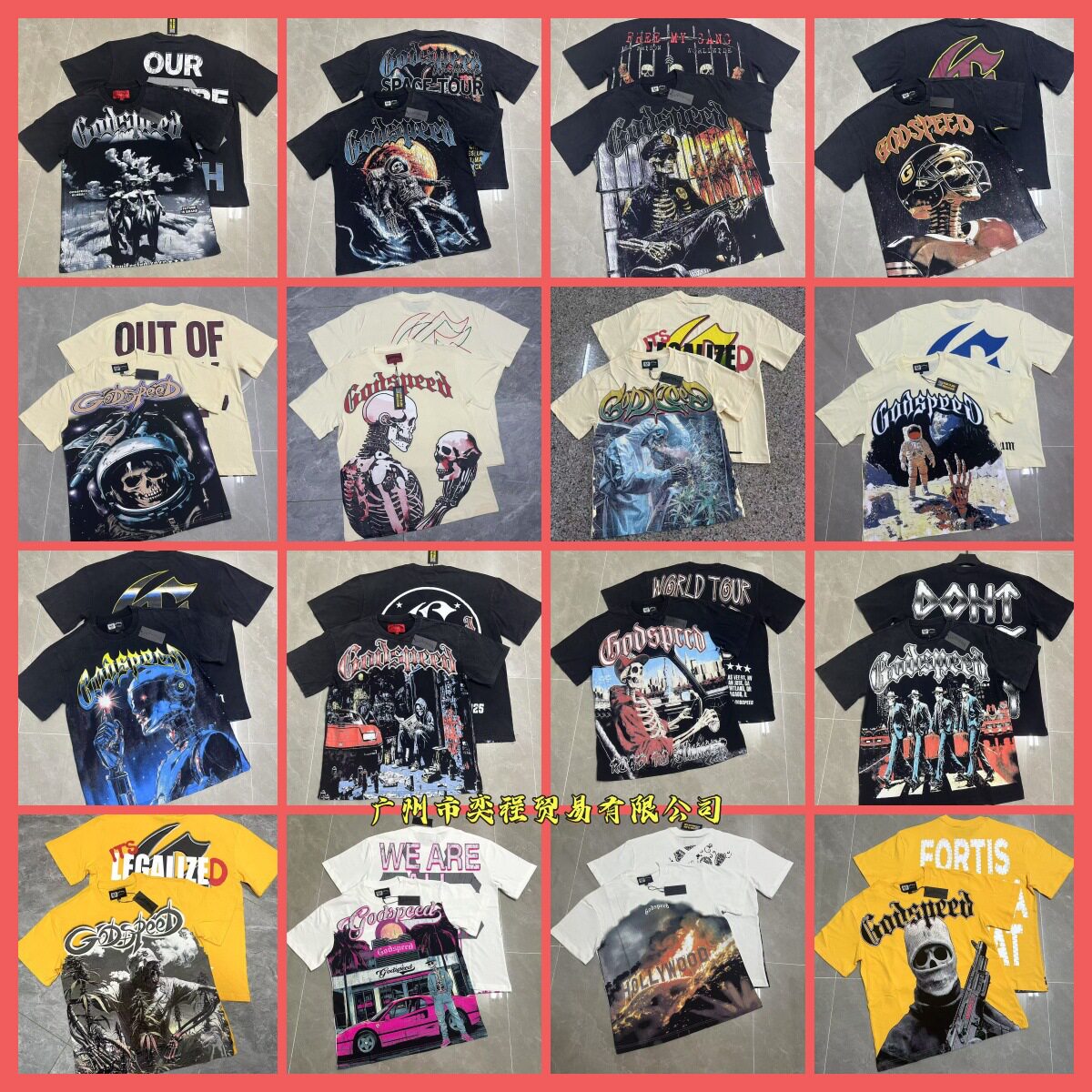 เสื้อยืดแขนสั้นผ้าฝ้ายด้ายคู่ น้ำหนักหนัก พิมพ์ลายหัวกะโหลก สไตล์พังก์ แนวไฮสตรีท แบรนด์ดนตรีร็อก คุณภาพสูง แฟชั่นอเมริกัน แบบข้ามพรมแดน