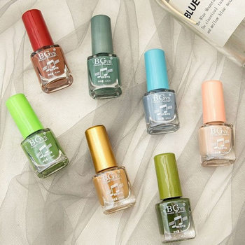 2025 New Live Broadcast Best-Selling Nail Polish Small Nail Polish Student Oil Color Fragrance Wine Red Sample Wholesale