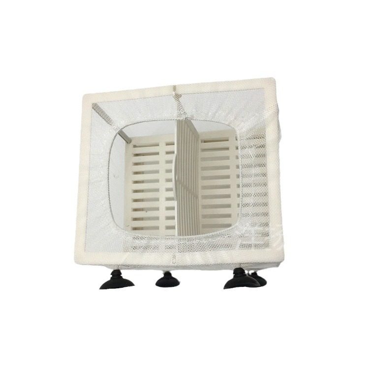 Fish Tank Isolation Net Aquarium Isolation Box Tropical Fish Guppy Anchovy Hatching Breeding Box with Partition Suction Cup Size