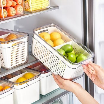 Refrigerator Storage Box Food-Grade Fruit Sealed Fresh-Keeping Frozen Dumpling Box Quick-Frozen Box Kitchen Storage Packaging Box