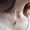 Women Korean Style Solid Three-Dimensional Cute Cats Cat Pendant Necklace