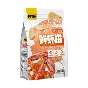 Ganyuan 180G fresh shrimp cake mustard sauce baked original box gauge 180G * 20 bags per box 3.6KG wholesale