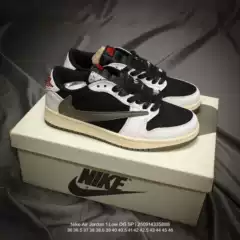 Putian's New Aj1 Low Low-Cut Barb Joint Basketball Shoes Two-Layer Leather Retro Sneakers for Men and Women