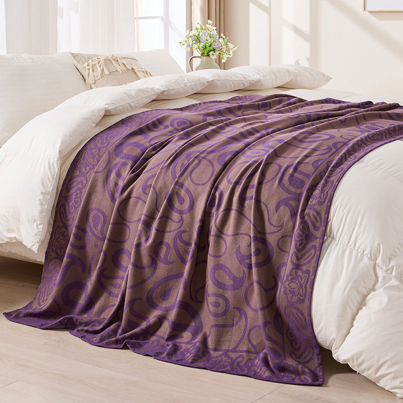 Manufacturer Wholesale Aviation Blanket, Airplane Blanket, First-Class Cabin Cover Blanket, Office Nap Air-Conditioning Blanket, Geometric Pattern Blanket