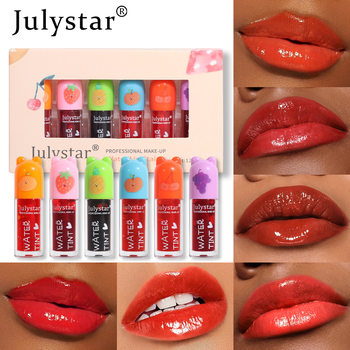 Cross-border makeup mirror glossy lip glaze suit lip dye non-fading non-stick Cup moisturizing lipstick water Foreign trade Wholesale