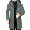 2025 Men's Long down Jacket Winter Middle-Aged Men's Slim Fit Thickened Men's Coat Dad's Winter Clothing Men's Hooded down Jacket