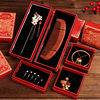 New Year festive new Chinese retro style jewelry car accessories packaging box paper-cut wind red cinnabar gift box wholesale