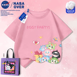 NASA joint egg aberdeen party, хлопковая футболка с короткими рукавами из мультфильма для мужчин и женщин, новая летняя футболка с принтом для больших детей, повседневная одежда