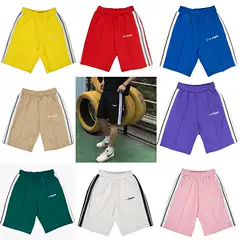 High-Quality Palm Angel Side-Striped Sports Casual Loose-Fitting Five-Point Shorts for Men and Women, Couple's Straight-Leg Thin Shorts