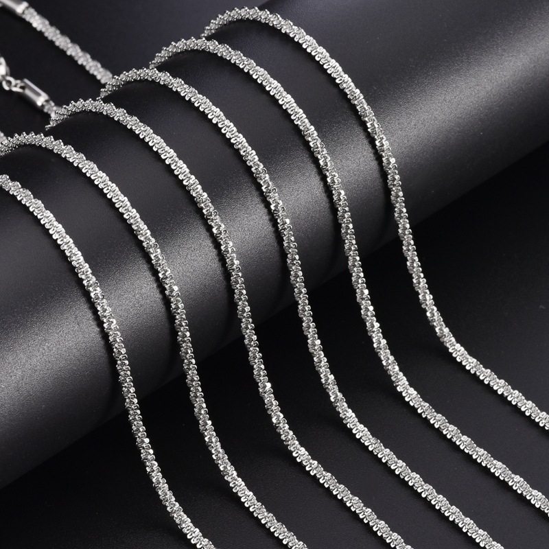Cross-Border Chain Spot Stainless Steel Cauliflower Chain Ins Style Baby's Breath Water Wave Titanium Steel Clavicle Necklace Jewelry Wholesale