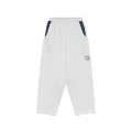 White and gray with blue/trousers