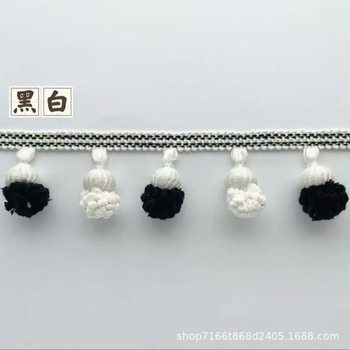 Little Red Book Explosion Curtain Lace Side Pine Nugget Oxford Ball Decorative Accessories Lace Simple Home Textile Accessories Zero Cutting