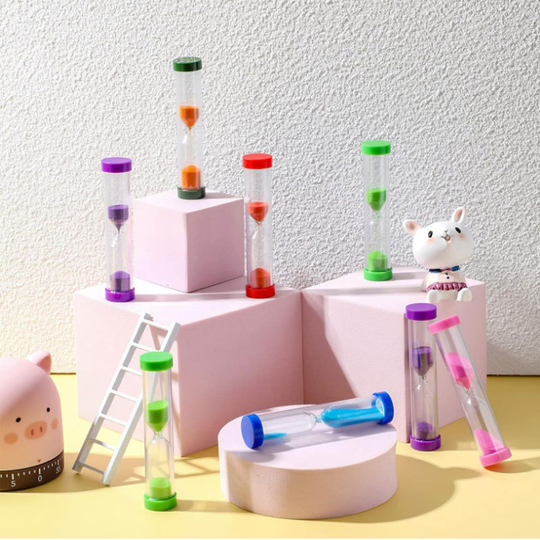 123-minute hourglass timer children's colorful small hourglass plastic drop-resistant sand clock brushing sand watch 20mm
