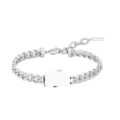 New steel color + green bracelet 18+4cm