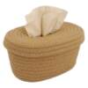 Cotton Rope Storage Box Tissue Box Cotton Rope Large Dustproof Storage Basket with Lid Tissue Storage Paper Box Cotton Rope Storage