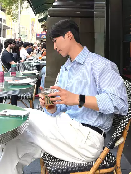 Korean-Style Striped Shirt for Men, American Vintage Loose Long-Sleeve Casual Versatile Work Shirt with Pockets