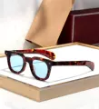 Red tortoise shell frame blue piece