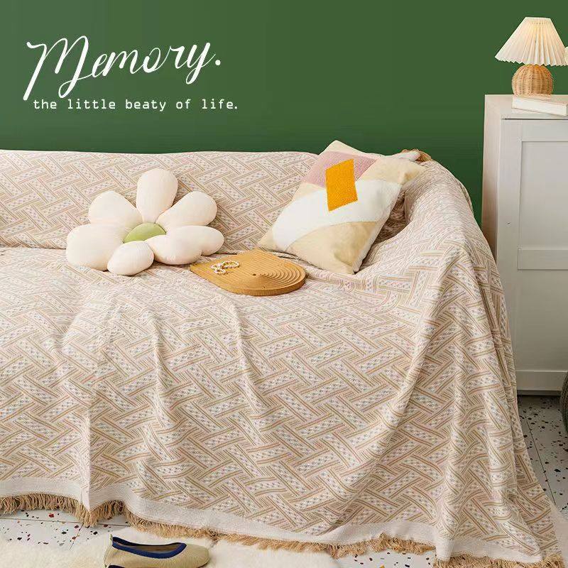 Cross-Border Sofa Towel Full Cover Fabric Sofa Cushion Cover Nordic Sofa Blanket Thread Blanket Universal for All Seasons Manufacturer Delivery