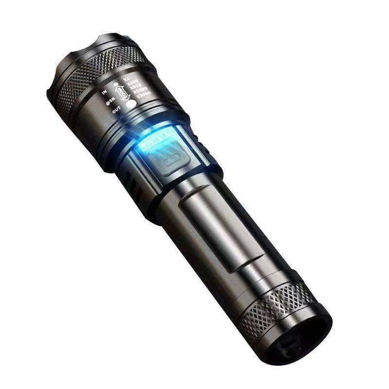 Rechargeable Mobile Phone Telescopic Zoom Strong Light Power Hot Selling Rechargeable Outdoor Home Lighting Long-Lasting Flashlight