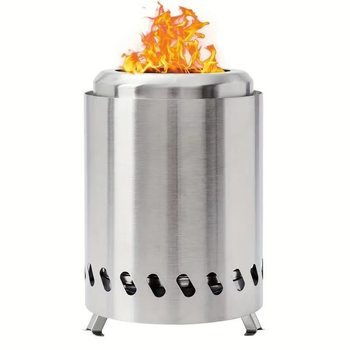 Stainless Steel Outdoor Wood Stove Indoor Courtyard Convenient Stove Tabletop Stove Tabletop Smokeless Stove Bonfire Stove Charcoal