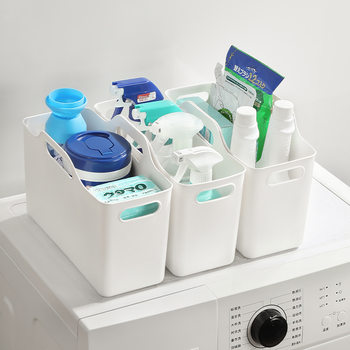 Miscellaneous Storage Basket Desktop Square Toiletries Storage Basket Household Transparent Bathroom Classification Storage Basket Storage Box