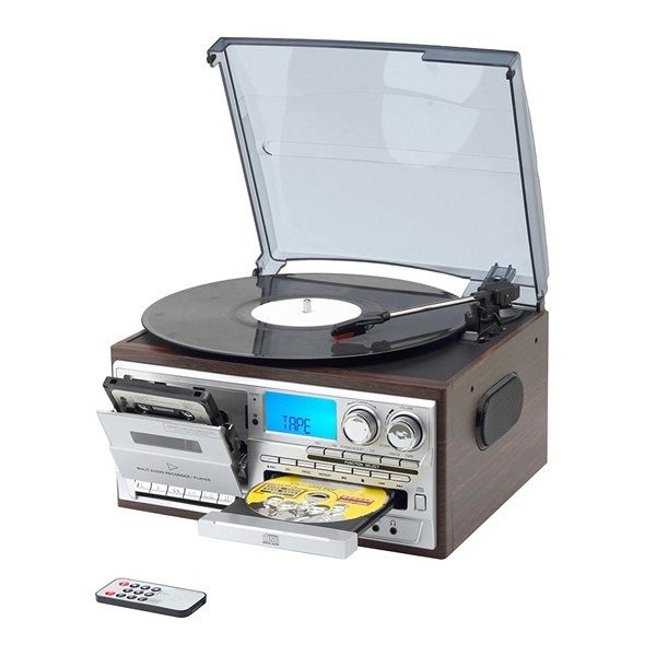 Cross-Border Best-Selling Multifunctional Retro Vinyl Record Player, Cd Player, Tape Player, Fm Radio, Bluetooth Speaker Ornament