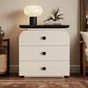 Solid Wood Bedside Table, Vintage Cream Style, Italian Minimalist Small Apartment, Simple Modern 2025 New Bedroom Storage Cabinet