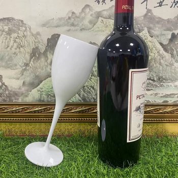 Acrylic Champagne Glass, Tall Red Wine Glass, European and American Style 180ml Tall Glass, Transparent Plastic Cup, Wine Glass, Cocktail Glass