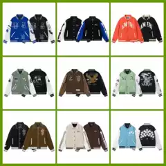 Trendy Brand Baseball Suit Spring and Autumn AM1R1 ICON New Casual All-match Stitching Contrast Women's Jacket Top
