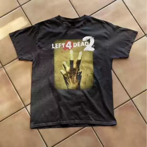 Specially Designed for Cross-Border Cotton Left 4 Dead 2 t Shirt Vintage Grunge Graphic Opium