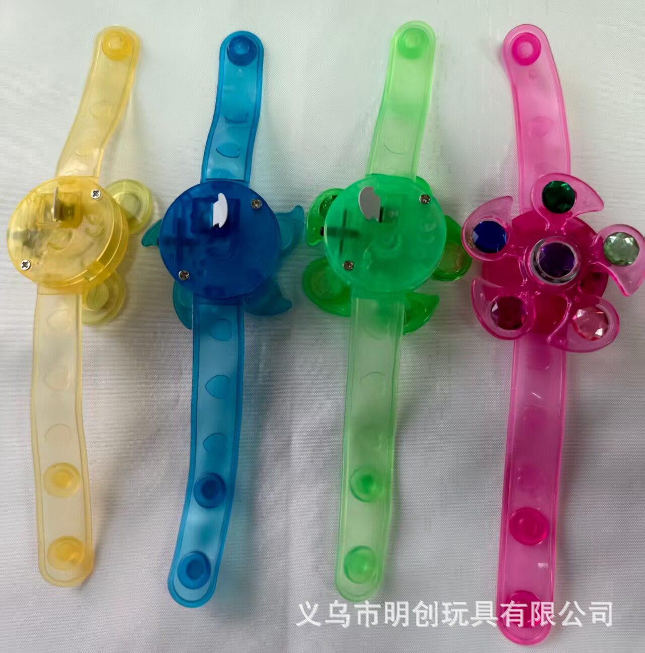 跨境热卖爆款发光陀螺手表儿童解压闪光LED手环派对玩具小礼品