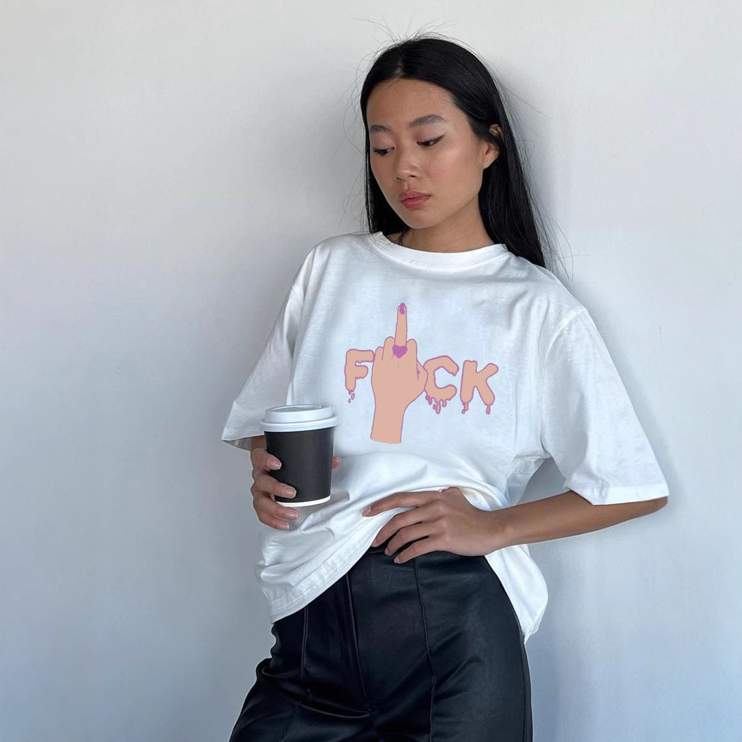 Womens Summer Graphic T Shirt Loose Fit Round Neck Short Sleeve 100 Cotton Casual Everyday Wear Wholesale