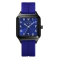 Black case, blue dial, blue strap, latin numeral (naked watch)