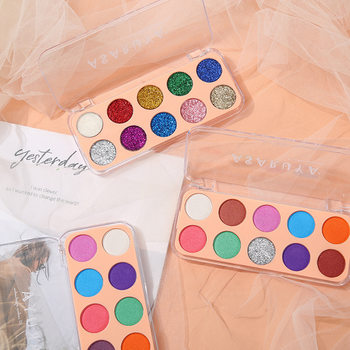 Kindergarten stage makeup performance students sequins ten color eye shadow pearlescent glitter powder children's performance makeup cosmetics