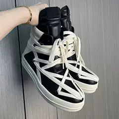 2026 Four-Season Casual High-Top Trendy Shoes Outdoor Thick-Soled Height-Increasing Martin Boots Motorcycle Niche Design Sports Sneakers