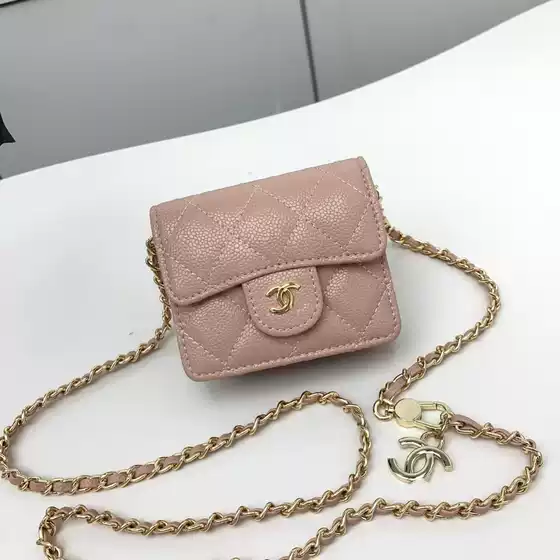Xiao Xiang Style New 25A Small Waste Bag All-match Leather Waist Bag Chain Shoulder Crossbody Small Square Bag Exquisite Mini Bag