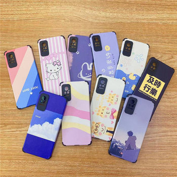 For VIVO Y35 mobile phone case Y71T painted cartoon lambskin IQOOZ7 leather soft case Y77e protective case
