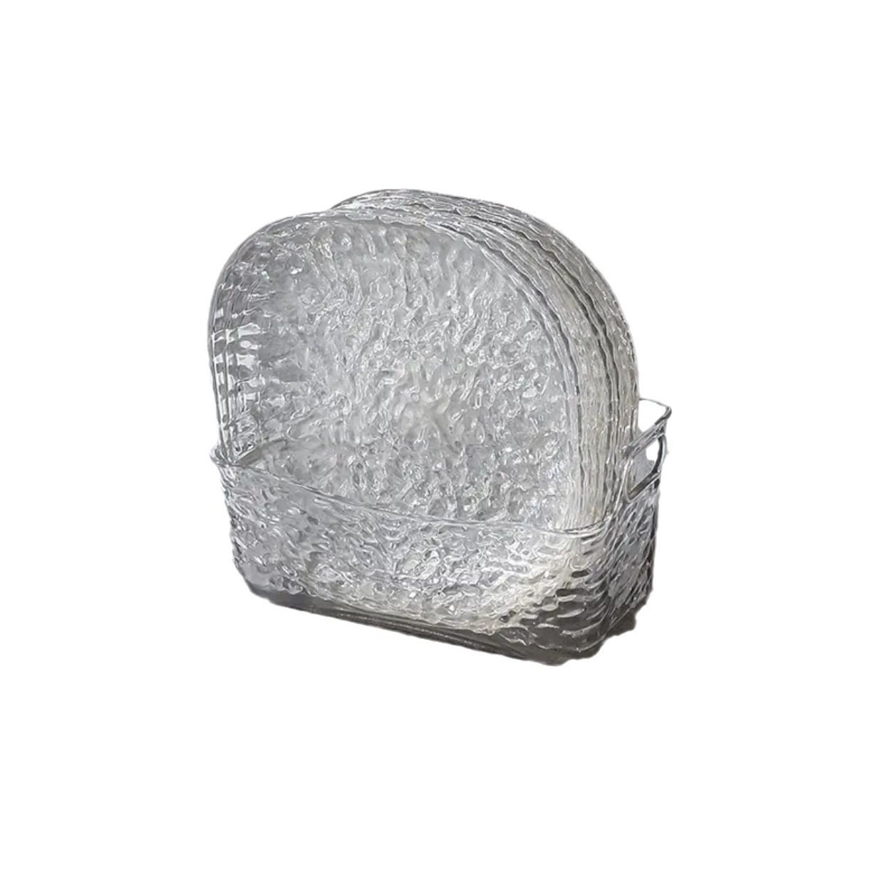 TikTok Explosive Light Luxury Spitting Bone Dish Fruit Plate Dish Dining Table Dish Spitting Bone Dish Small Dish Garbage Dish with Base