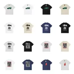 6 Stuxi STU2025 New T-shirt Men's and Women's Short sleeved T-shirt Doll Printed Summer T-shirt Loose 270g