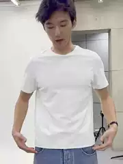 High-Vujade009Jake Cotton Twisted Side Sew Short-width Slim-fit Version Base Super Fiber Short-sleeved T-shirt