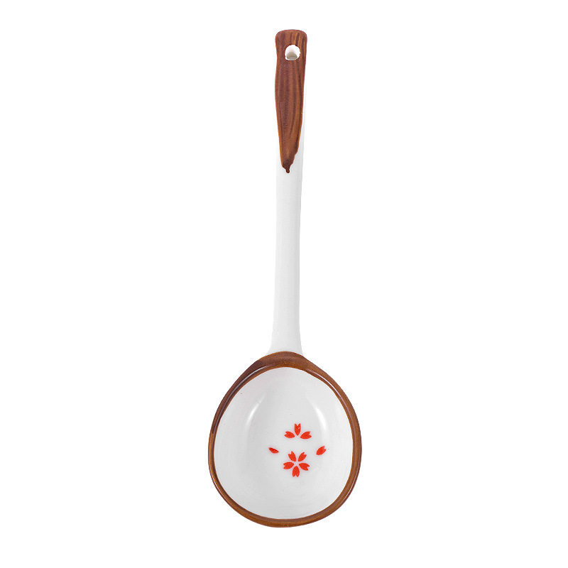 Long Handle Ceramic Spoon Household Rice Spoon Cartoon Spoon Children's Soup Spoon Cute Strawberry Spoon Hand-painted Internet Red Tableware